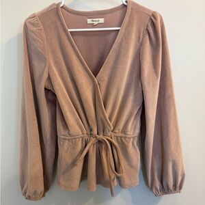 Madewell faux Wrap-Front Blush Top size small